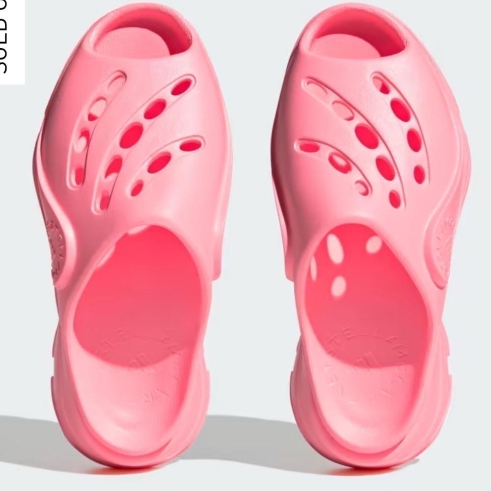 ADIDAS BY STELLA MCCARTNEY PINK RUBBER CROCS GIMME GUMMY CLOGS SIZE 9 NWT - Picture 11 of 11